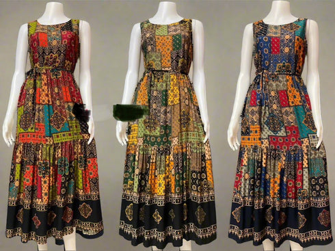 Summer Ladies Classic Print Maxi Dress